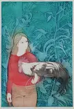 David Silverberg, Rooster of Bali #AP, etching and aquatint on paper