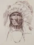 Harley W. Brown, Untitled - Portrait of and Indian Chief