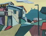 Wesley Fraser Irwin, Street in Puerto Vallarta, acrylic on wood board