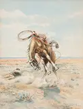 Charles Wurburton Young, The Outlaw, 1914, watercolour on paper