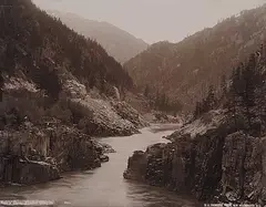 Stephen Joseph Thompson, Hell's Gate, Fraser Canyon, 322, black and white photograph on paper