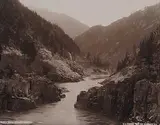 Stephen Joseph Thompson, Hell's Gate, Fraser Canyon, 322, black and white photograph on paper