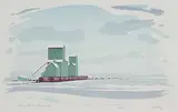 George Weber, Prairie Winter, Alberta 2 #27/40, 1988, colour silkscreen on paper