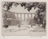 Caroline Armington, Le Viaduc Morlaix #46/75, etching on paper
