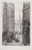 Frank Armington, La Fleche de Notre Dame, Paris #1/4 2nd state, 1915, lithograph on paper