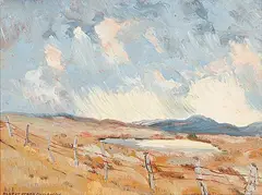 Robert Peard Ellison, Untitled - Prairie Storm, 1975, acrylic on canvas board