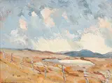 Robert Peard Ellison, Untitled - Prairie Storm, 1975, acrylic on canvas board