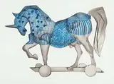 John Kenneth Esler, Calgary Horse #3 #24/50, 1973, colour etching on paper