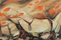 Vivian Lindoe, Untitled - Fall Leaves, oil on canvas