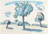 Kenneth Lochhead, Untitled - Landscape #23/150, 1979, colour lithograph on paper