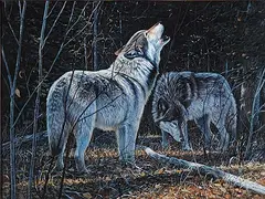 Desmond McCaffrey, Spirit of the Timber, 1999, oil on wood board