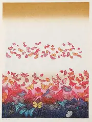 Chizuko Yoshido, Untitled - Butterflys #23/99, 1977, colour etching on paper