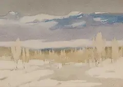 Charles John Collings, Near Canoe, B.C., watercolour on paper