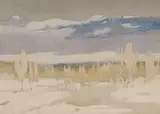 Charles John Collings, Near Canoe, B.C., watercolour on paper