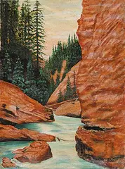 John D. Curren, Sinclair Canyon, oil on canvas