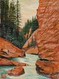 John D. Curren, Sinclair Canyon, oil on canvas