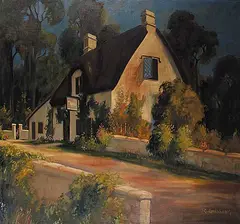 Roland Gissing, Untitled - White Horse Inn, oil on canvas