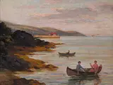 Joseph-Charles Franchère, Untitled - Sunset Boat Ride, oil on canvas