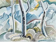 Henry George Glyde, Untitled - Mountain Landscape, 1959, watercolour on paper