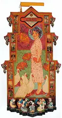 Grant Leier, Farm Girl Takes Fan Tan Alley, 1986, mixed media on wood board
