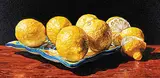 Robert Lemay, Six Lemons on a Talavera Plate, 2009, oil on canvas