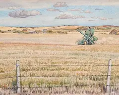 Ernest Friedrich Lindner, Untitled - Bountiful Saskatchewan, 1959, watercolour on paper