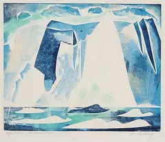 Doris Jean McCarthy, High Arctic Instance #10/20, embossed aquatint on paper