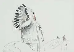 John Gilroy, Calgary '62, 1962, pastel on paper