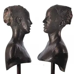 Helen Archer, Untitled - Facing, bronze sculpture