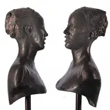 Helen Archer, Untitled - Facing, bronze sculpture