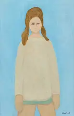 Helen Tarshis-Shapiro, Untitled - Portrait of a Young Girl, oil on wood board
