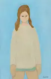Helen Tarshis-Shapiro, Untitled - Portrait of a Young Girl, oil on wood board