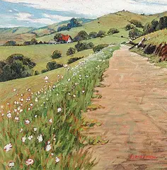 Richard Berg, Rolling Hills, oil on canvas