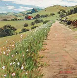Richard Berg, Rolling Hills, oil on canvas