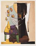 Ángel Botello, Untitled - Woman with Flowers #64/150
