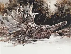 Brian R. Johnson, Shaman, watercolour on paper