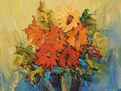 When You're Smiling by Lissi Legge, oil on wood board, sold Apr 2012