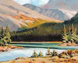Albert Roberge, Mud Lake, oil on canvas board