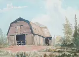 Barn Near Fairmont, B.C. by Margaret Shelton, 1982, watercolour on paper, sold Apr 2012
