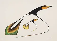 In Flight #64/75 by Kenneth Benjamin Chee Chee, colour silkscreen on paper, sold Mar 2012