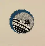Robert Davidson, Untitled - Moon [Black on Cream] #124/248, 1976, colour silkscreen on paper