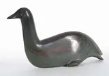 Paulassie Eqilaq, Untitled - Bird, green stone carving