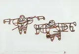 Imoona Karpik, Walking in for Caribou #38/50, 1976, relief print on paper