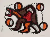 Joshim Kakegamic, Bear #3/65, 1975, colour silkscreen on paper