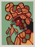 Norval Morrisseau, Carl #123/160, colour silkscreen on paper