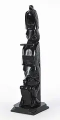 Rufus Moody, Untitled - Haida Pole, 1961, argillite carving