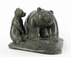 Graham Pettman, Mother's Pride, green stone carving