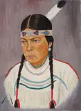 Percy Plain Woman, Untitled - Portrait of a Princess, 1961, oil on canvas board