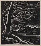 Francis Hans - After Johnston, Untitled - Evening Light, wood block on paper