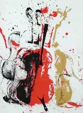 Arman, Violin Concerto #49/150, 1978, colour lithograph on paper